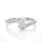 Load image into Gallery viewer, 0.67 Carat Vintage Round Cut Lab-Grown Diamond Engagement Ring | Elegant Design