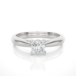 Load image into Gallery viewer, 0.80 CT Princess or Round Lab Grown Diamond Solitaire Engagement Ring | Gold Band