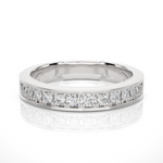 Load image into Gallery viewer, 0.49 CT Round Cut Lab Grown Diamond Bold Prong Set Band 14 Stone IGI Certified