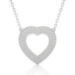 Load image into Gallery viewer, 1.26 CT Lab-Grown Diamond Three-Heart Row Pendant Necklace | Solid Gold | 73 Round Diamonds