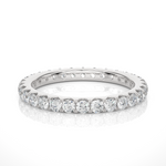 Load image into Gallery viewer, 1.04 CT Round Lab Grown Diamond Micro Pave Eternity Ring | 30 Stone Gold Band