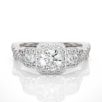 Load image into Gallery viewer, 1.35 Carat Three Stone Lab-Grown Diamond Ring | Round with Hidden Princess Accent