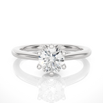 Load image into Gallery viewer, 1.05 CT Round Lab Grown Diamond 5 Stone Engagement Ring | Six Prong Gold Band