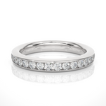 Load image into Gallery viewer, 0.96 CT Round Lab Grown Diamond Channel Set Eternity Band | 32 Stone Gold Ring