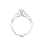 Load image into Gallery viewer, 1.27 CTW Princess & Round Lab-Grown Diamond Engagement Ring with Channel & Prong Set E-F / VVS-VS