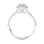 Load image into Gallery viewer, 1.07 CT Split Shank Halo Lab Grown Round Diamond Ring with 115 Stones