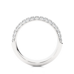 Load image into Gallery viewer, 0.93 CT Round Cut Lab Grown Diamond 3 Row Pave Band 49 Stone IGI Certified