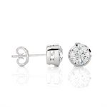 Load image into Gallery viewer, 1.00 CTW Round Cut Lab-Grown Diamond Bezel Set Push Back Earrings