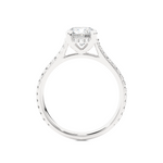 Load image into Gallery viewer, 1.58 CTW Round Lab-Grown Diamond Engagement Ring with Micropave & Prong Set E-F / VVS-VS