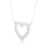 Load image into Gallery viewer, 0.46 CT Lab-Grown Diamond Heart Pendant Necklace | Round Diamonds | Solid Gold
