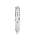 Load image into Gallery viewer, 0.93 CT Round Cut Lab Grown Diamond 3 Row Pave Band 49 Stone IGI Certified