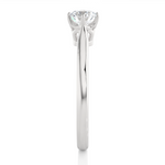 Load image into Gallery viewer, 0.53 CT Round Lab Grown Diamond Solitaire Engagement Ring | Six Prong Gold Band