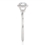 Load image into Gallery viewer, 0.50 CT Round Diamond Halo Lab Grown Ring with 19 Stones