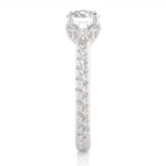 Load image into Gallery viewer, 0.98 CT Round Lab Grown Diamond Solitaire Engagement Ring | Gold Band