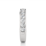 Load image into Gallery viewer, 0.92 CT Round Cut Lab Grown Diamond Channel Set Band 14 Stone IGI Certified