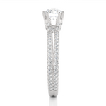 Load image into Gallery viewer, 1.32 CTW Lab-Grown Diamond Split Shank Engagement Ring – Round Cut