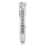 Load image into Gallery viewer, 1.70 CT Round Center with Round Side Lab Grown Diamond Three Stone Ring | 21 Stone Gold Band