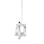 Load image into Gallery viewer, 0.80 CT Lab-Grown Diamond Halo Pendant Necklace | Pear & Round Diamonds | Solid Gold