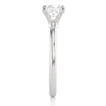 Load image into Gallery viewer, 0.78 CT Princess Cut Lab Grown Diamond Solitaire Engagement Ring | Four Prong Gold Band