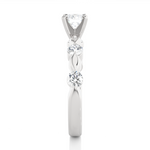 Load image into Gallery viewer, 0.90 CTW Round Lab-Grown Diamond Engagement Ring in Unique Style E-F / VVS-VS