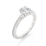 Load image into Gallery viewer, 1.26 CTW Round Lab-Grown Diamond Engagement Ring with Rope-Style Sides E-F / VVS-VS