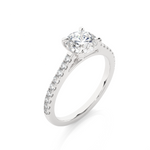 Load image into Gallery viewer, 1.36 CTW Round Lab-Grown Diamond Engagement Ring with Claw & Micropave Set E-F / VVS-VS