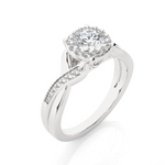 Load image into Gallery viewer, 0.83 Carat Vintage Style Lab-Grown Round Diamond Ring | Timeless Elegance