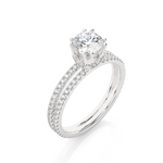 Load image into Gallery viewer, 1.32 CTW Lab-Grown Diamond Split Shank Engagement Ring – Round Cut