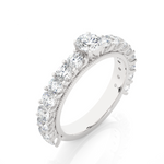 Load image into Gallery viewer, 2.53 CTW Round Lab-Grown Diamond Engagement Ring with Milgrain Detailing E-F / VVS-VS