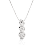 Load image into Gallery viewer, 0.84 CT Lab-Grown Diamond Three-Stone Pendant Necklace | Solid Gold | Trio Design