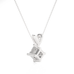 Load image into Gallery viewer, 0.50 CT Lab-Grown Diamond Solitaire Pendant Necklace | Princess Cut | 4-Prong | Solid Gold
