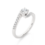 Load image into Gallery viewer, 0.67 Carat Vintage Round Cut Lab-Grown Diamond Engagement Ring | Elegant Design