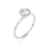 Load image into Gallery viewer, 0.50 CT Round Diamond Halo Lab Grown Ring with 19 Stones