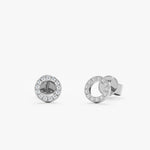 Load image into Gallery viewer, Round Full-Circle Lab-Grown Diamond Earrings 0.08 CTW – 26 Stones | 10K, 14K, 18K Gold | IGI Certified