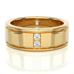 Load image into Gallery viewer, 0.28 CT Bold Men’s Lab Grown Diamond Ring | 8 Stone Gold Band
