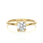 Load image into Gallery viewer, 0.53 CT Round Lab Grown Diamond Solitaire Engagement Ring | 1 Stone Gold Band