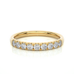 Load image into Gallery viewer, 0.47 CT Round Cut Lab Grown Diamond Micro Pave Band 9 Stone IGI Certified