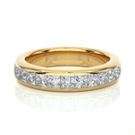 Load image into Gallery viewer, 0.55 CT Princess Cut Lab Grown Diamond Channel Set Band 11 Stone IGI Certified