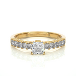 Load image into Gallery viewer, 0.85 CTW Princess Cut Lab-Grown Diamond Prong Set Engagement Ring