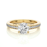 Load image into Gallery viewer, 1.27 CTW Round Lab-Grown Diamond Channel Set Engagement Ring