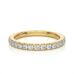 Load image into Gallery viewer, 0.73 CT Round Cut Lab Grown Diamond Micro Pave Band 21 Stone IGI Certified