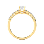 Load image into Gallery viewer, 0.85 CTW Princess Cut Lab-Grown Diamond Prong Set Engagement Ring