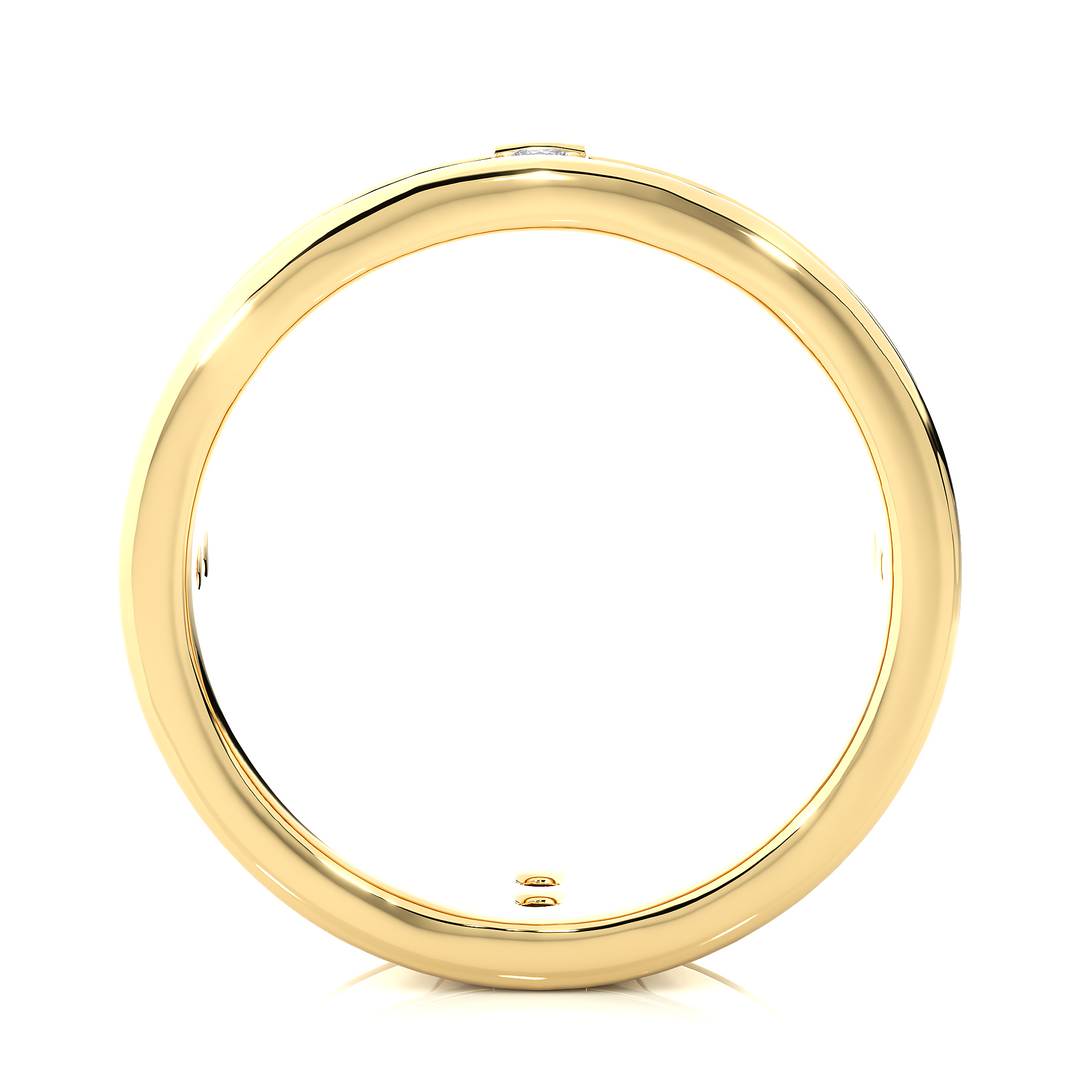 0.28 CT Bold Men’s Lab Grown Diamond Ring | 8 Stone Gold Band