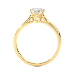 Load image into Gallery viewer, 0.53 CT Round Lab Grown Diamond Solitaire Engagement Ring | Six Prong Gold Band