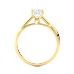 Load image into Gallery viewer, 0.80 CT Princess or Round Lab Grown Diamond Solitaire Engagement Ring | Gold Band