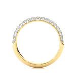 Load image into Gallery viewer, 0.93 CT Round Cut Lab Grown Diamond 3 Row Pave Band 49 Stone IGI Certified