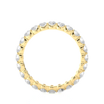 Load image into Gallery viewer, 1.09 CT Round Lab Grown Diamond Bar Set Eternity Band | 24 Stone Gold Ring
