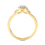 Load image into Gallery viewer, 0.96 Carat Three Stone Cushion & Round Lab-Grown Diamond Ring | Micro Pavé Band