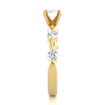 Load image into Gallery viewer, 0.90 CTW Round Lab-Grown Diamond Engagement Ring in Unique Style E-F / VVS-VS