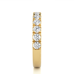 Load image into Gallery viewer, 0.99 CT Round Cut Lab Grown Diamond Micro Pave Band 12 Stone IGI Certified